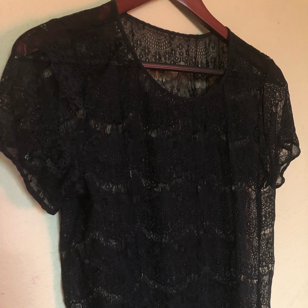 XS/S Black Lace American Apparel Top